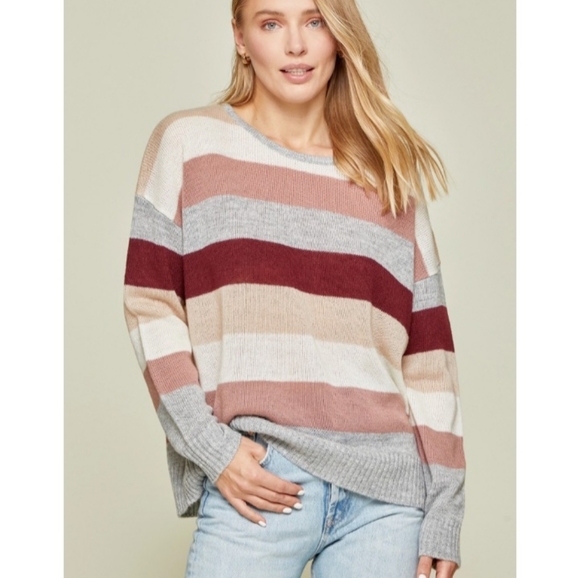 ANDREE BY UNIT Sweaters - Andree by Unit Multi Striped Sweater